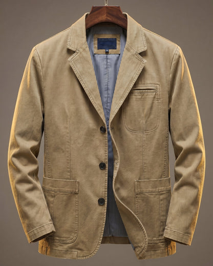 Salvatore | Men's Washed Denim-Look Blazer
