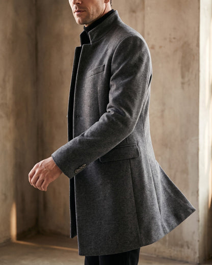 Sergio | Men's Wool-Look Tailored Overcoat