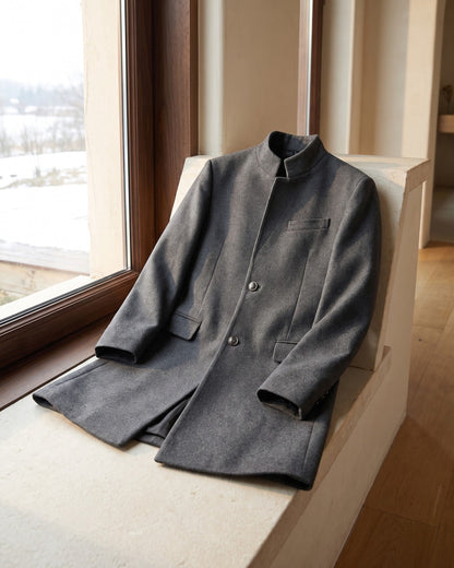 Sergio | Men's Wool-Look Tailored Overcoat