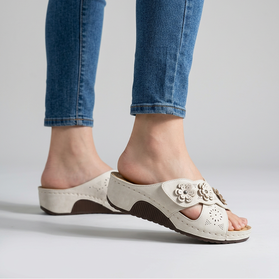 Marcella | Women's Floral Wedge Slides
