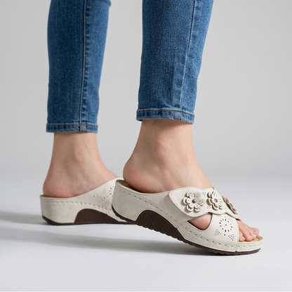Marcella | Women's Floral Wedge Slides
