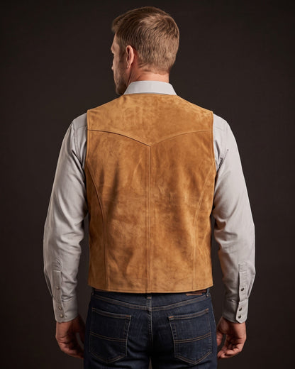 Federico | Men's Suede-Look Western Waistcoat