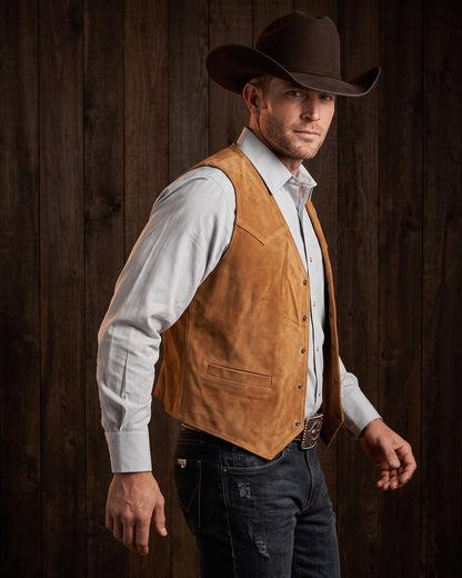 Federico | Men's Suede-Look Western Waistcoat
