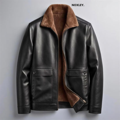 Dominic - Men's Leather-Look Plush-Lined Jacket - image 1