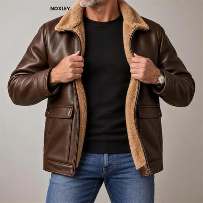 Dominic - Men's Leather-Look Plush-Lined Jacket - image 6