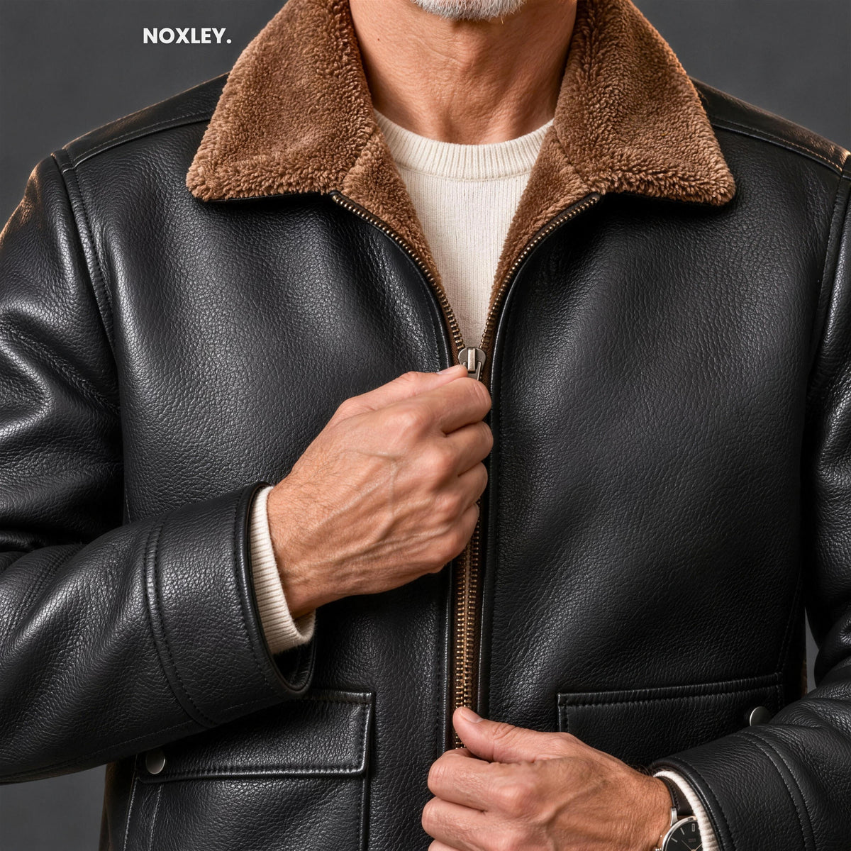 Dominic - Men's Leather-Look Plush-Lined Jacket - image 10