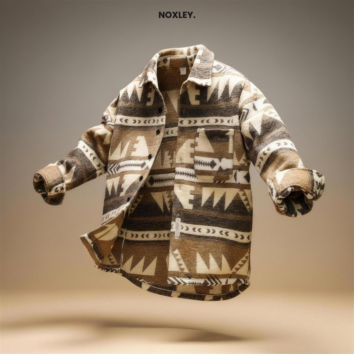 Hector - Men's Aztec Pattern Overshirt Jacket - image 2