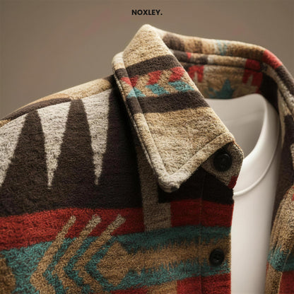 Hector - Men's Aztec Pattern Overshirt Jacket - image 3