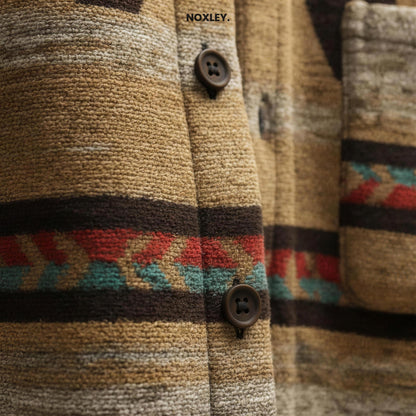 Hector - Men's Aztec Pattern Overshirt Jacket - image 4