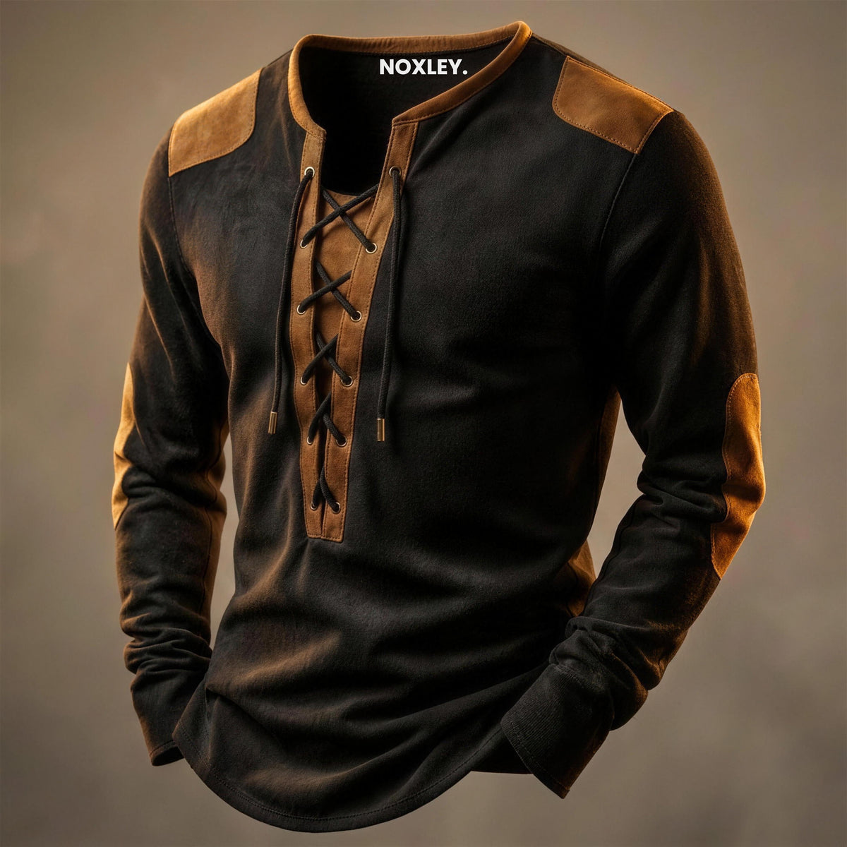 Ralph - Men's Lace-Up Henley Top - image 3