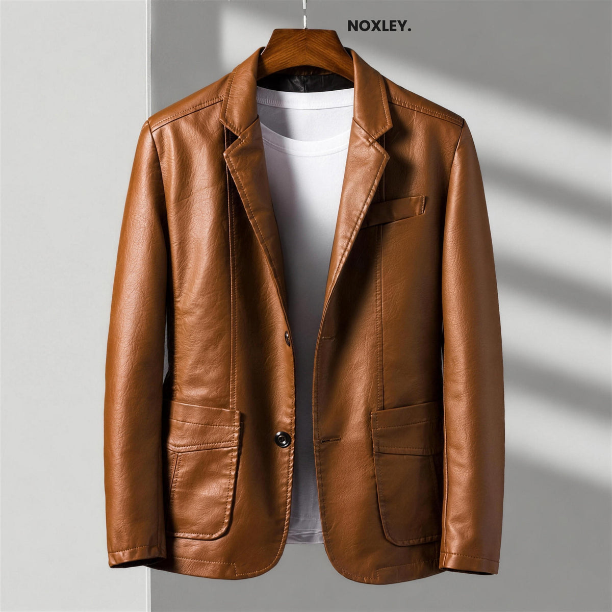 Vincenzo - Men's Leather-Look Blazer Jacket - image 1