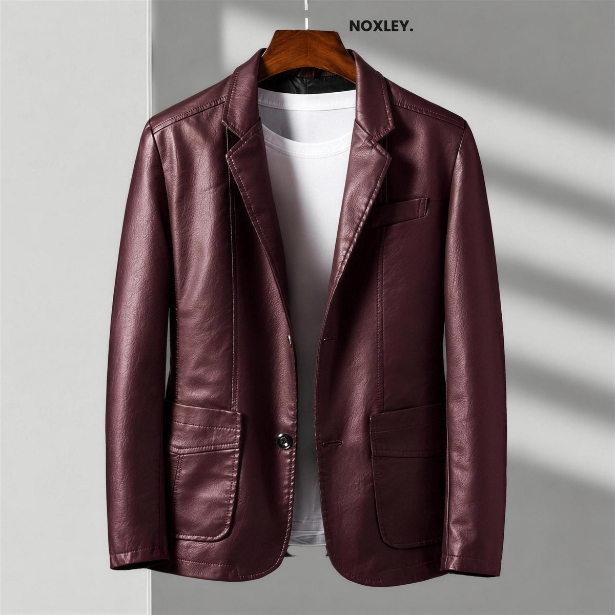 Vincenzo - Men's Leather-Look Blazer Jacket - image 2