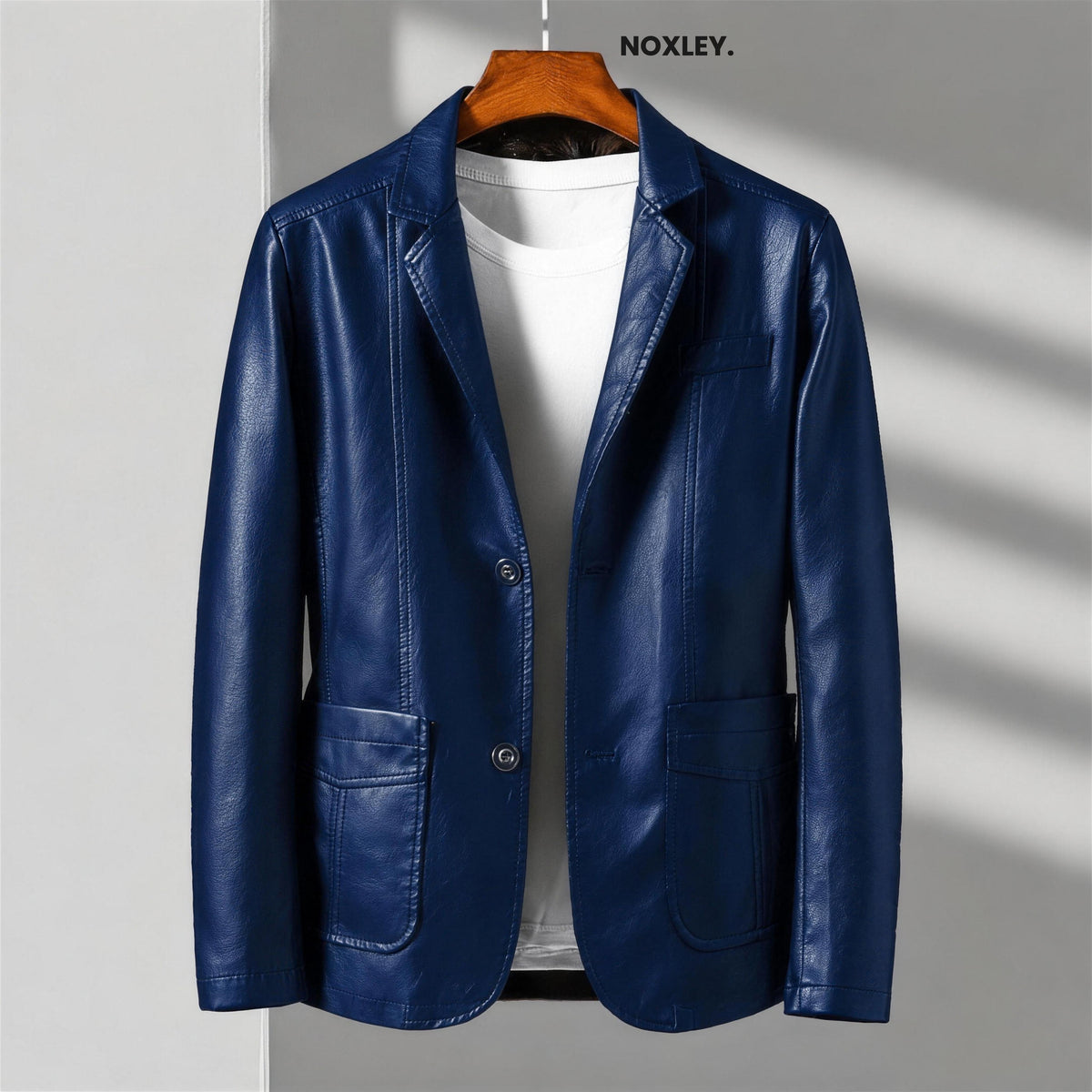 Vincenzo - Men's Leather-Look Blazer Jacket - image 3