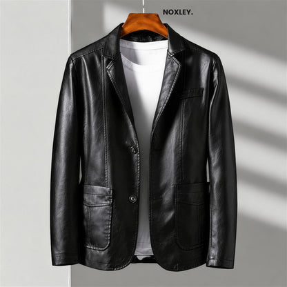 Vincenzo - Men's Leather-Look Blazer Jacket - image 4