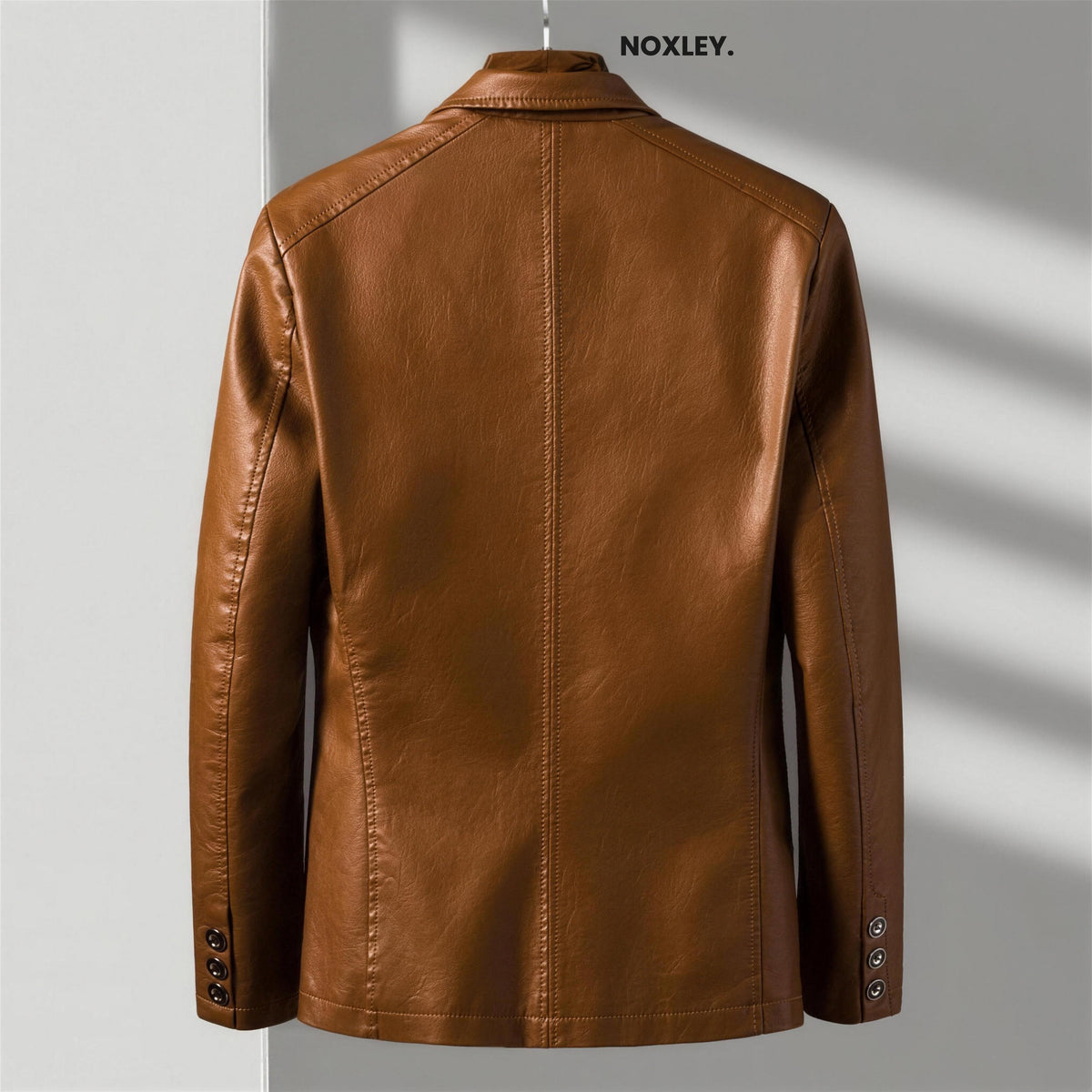 Vincenzo - Men's Leather-Look Blazer Jacket - image 5