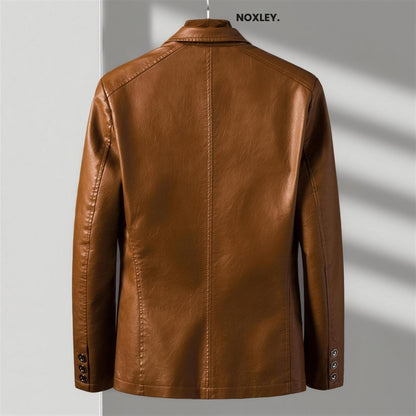 Vincenzo - Men's Leather-Look Blazer Jacket - image 5