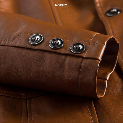 Vincenzo - Men's Leather-Look Blazer Jacket - image 6