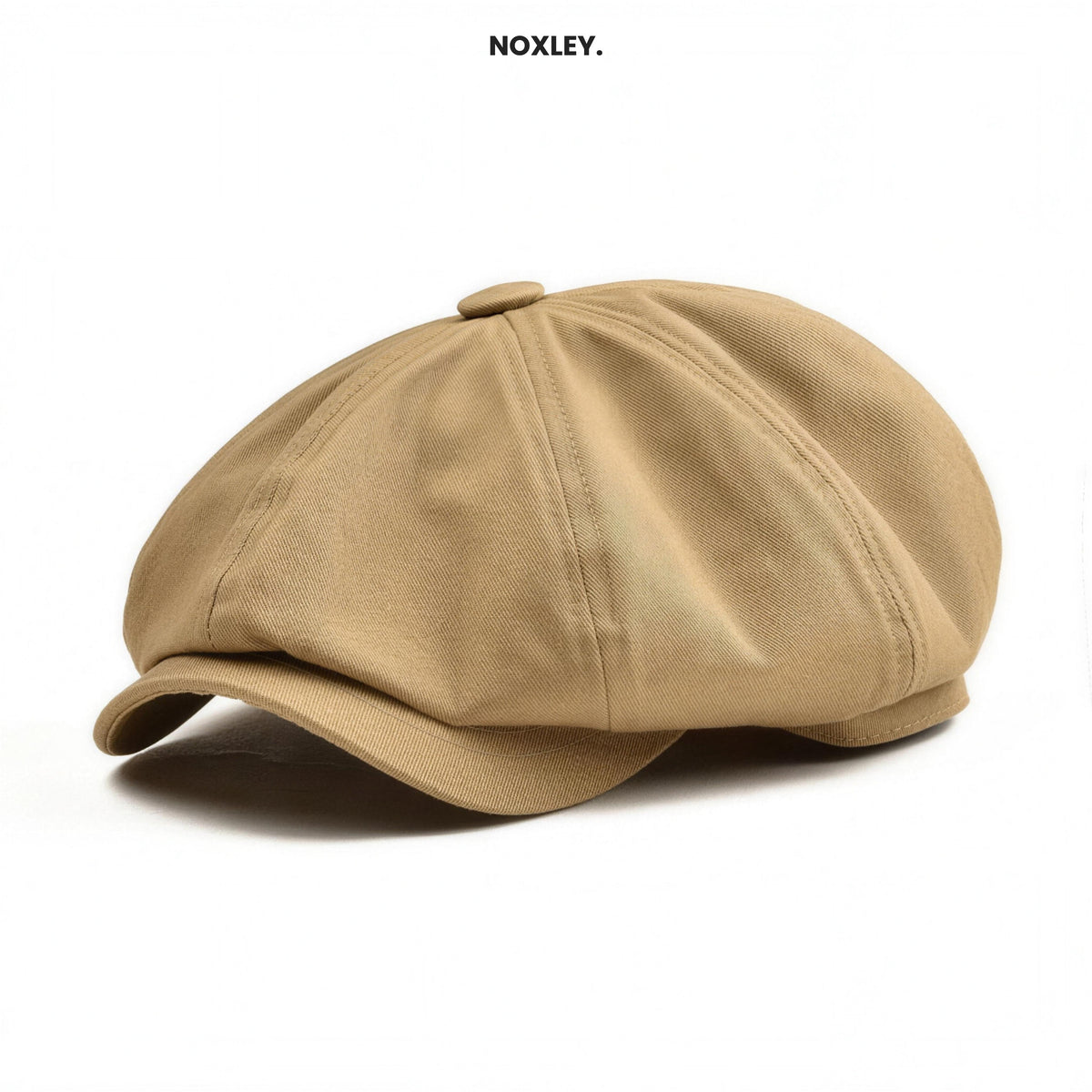 Barnaby Men's 8-Panel Baker Boy Cap - Beige