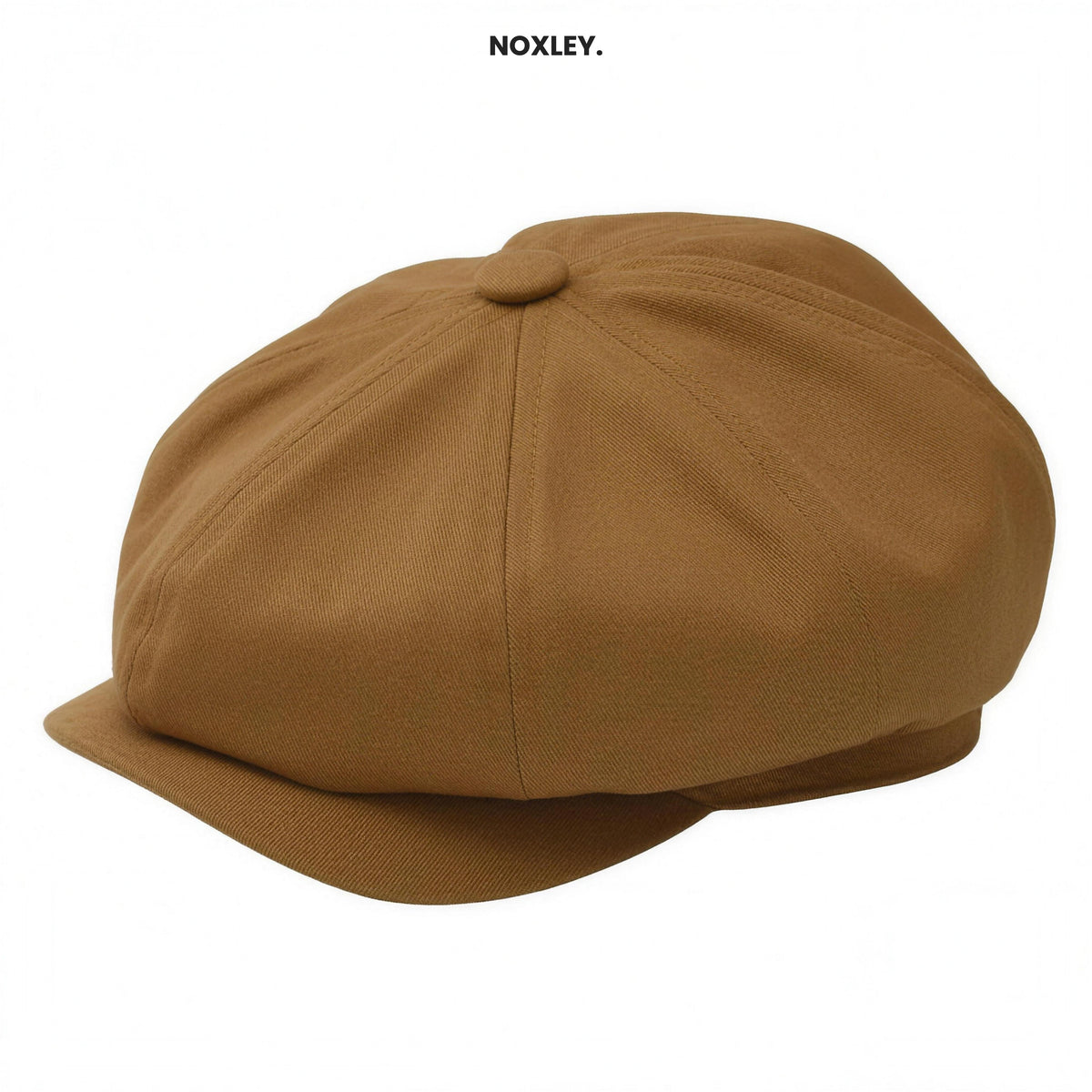Barnaby Men's 8-Panel Baker Boy Cap - Brown