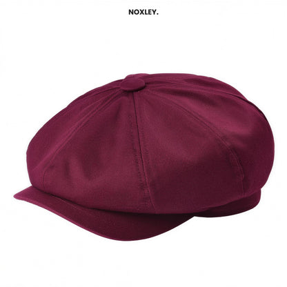 Barnaby Men's 8-Panel Baker Boy Cap - Red