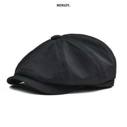 Barnaby Men's 8-Panel Baker Boy Cap - Black