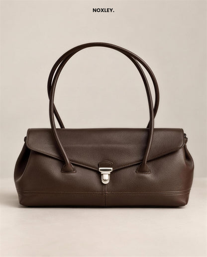 Esme Women's Leather-Look East-West Shoulder Bag - Espresso