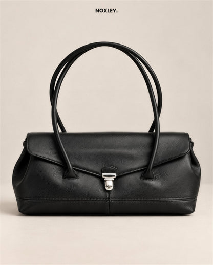 Esme Women's Leather-Look East-West Shoulder Bag - Black