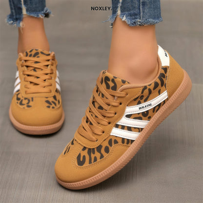 Rosalind Women's Cushioned Walking Trainers - Leopard Print