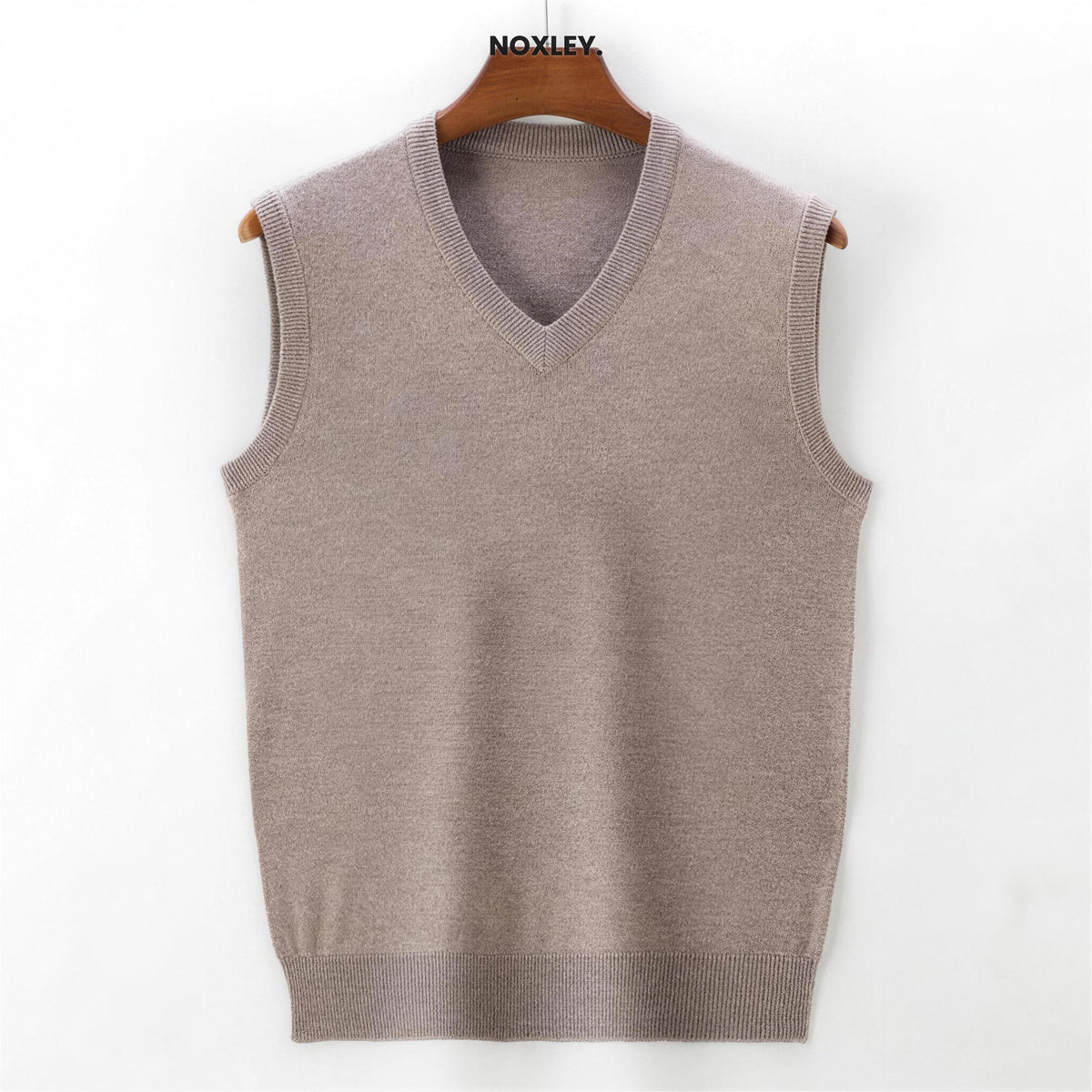 Rupert Men's Fine Knit Sleeveless Jumper - Camel