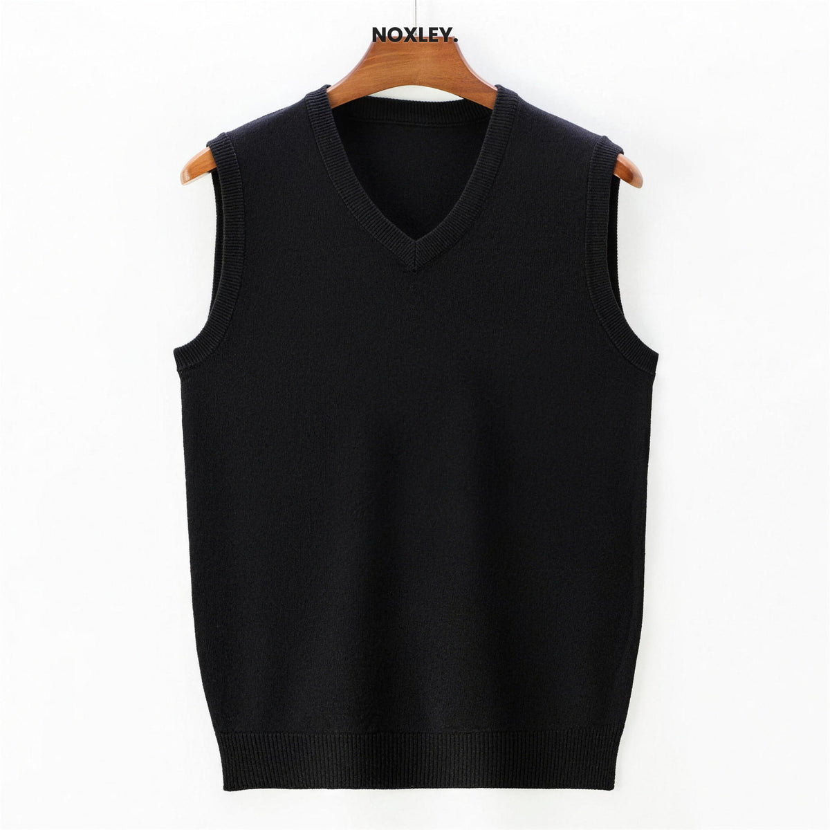 Rupert Men's Fine Knit Sleeveless Jumper - Black