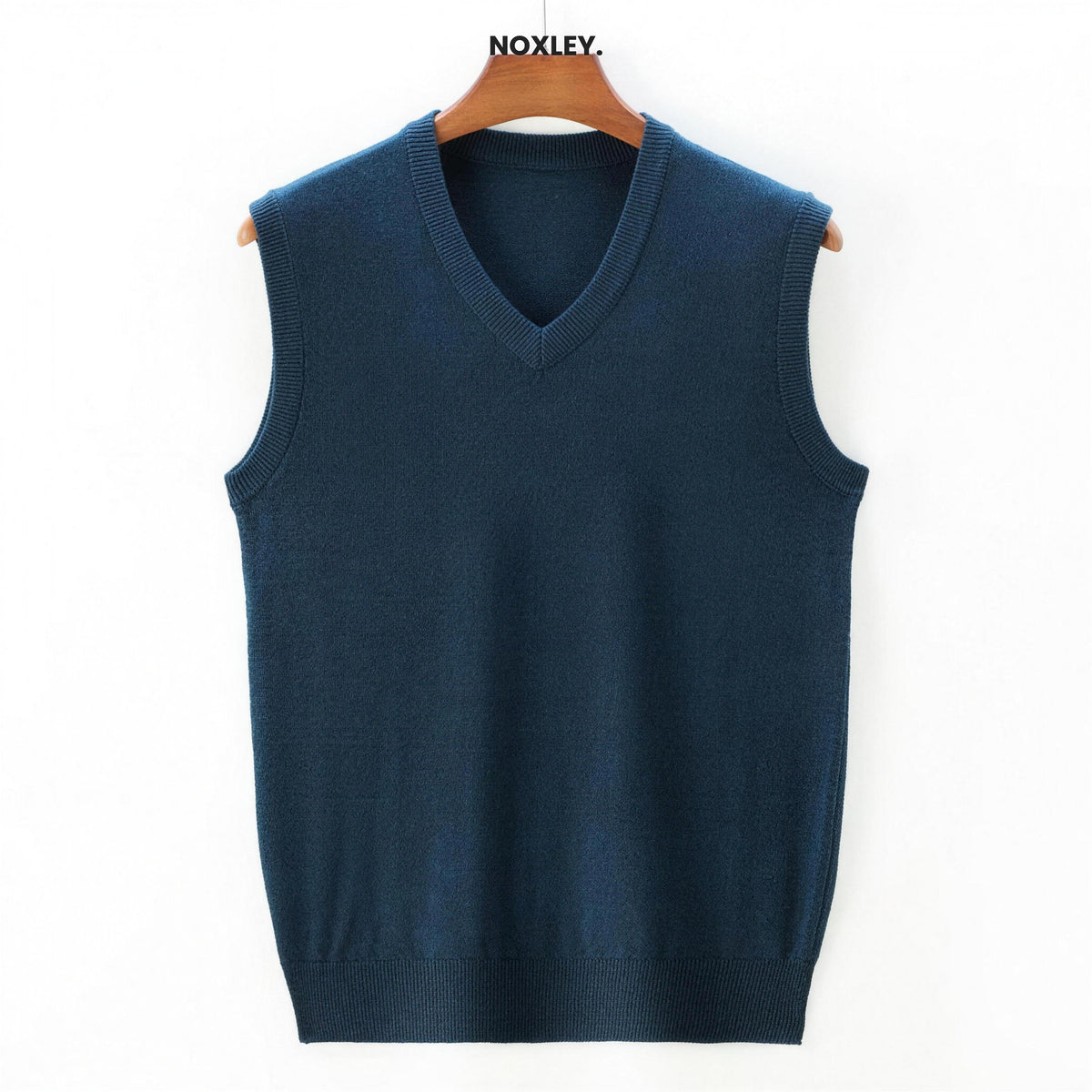 Rupert Men's Fine Knit Sleeveless Jumper - Dark Green