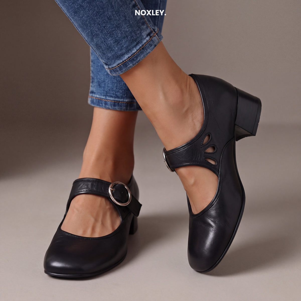 Clara Women's Buckle-Strap Mary Jane Shoes - Black