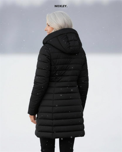 Philippa Women's Fleece-Lined Longline Padded Coat - Black