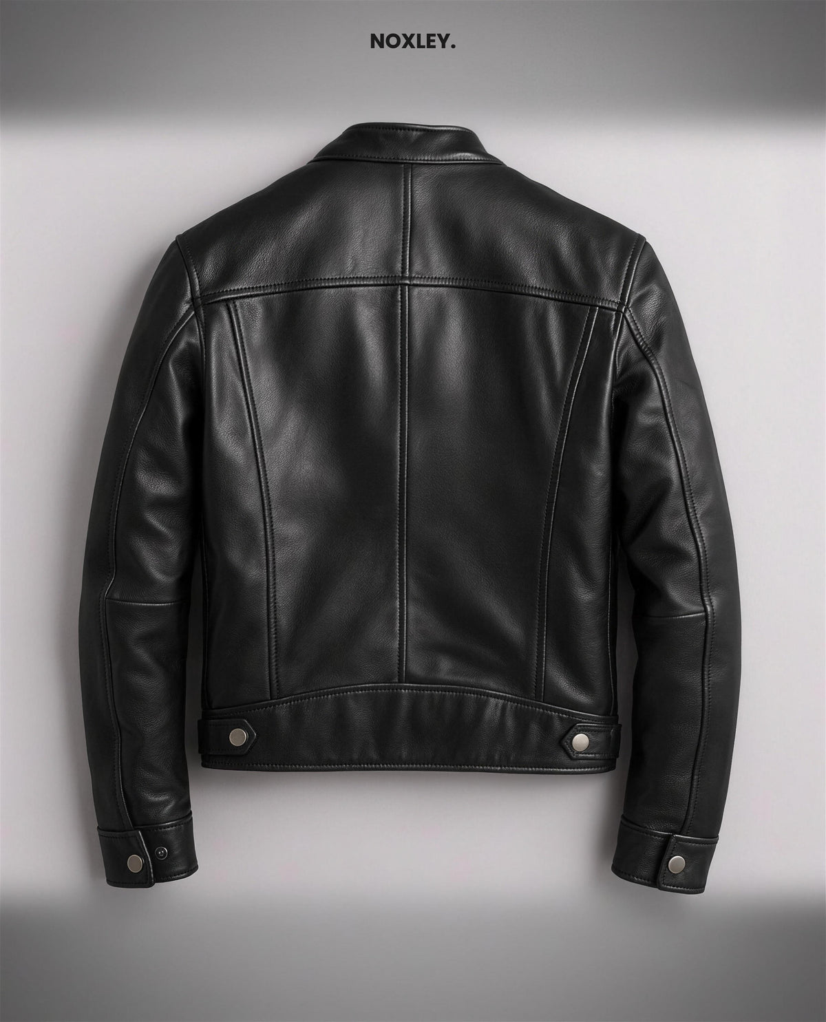 Rafe Men's Leather-Look Cafe Racer Jacket - Black
