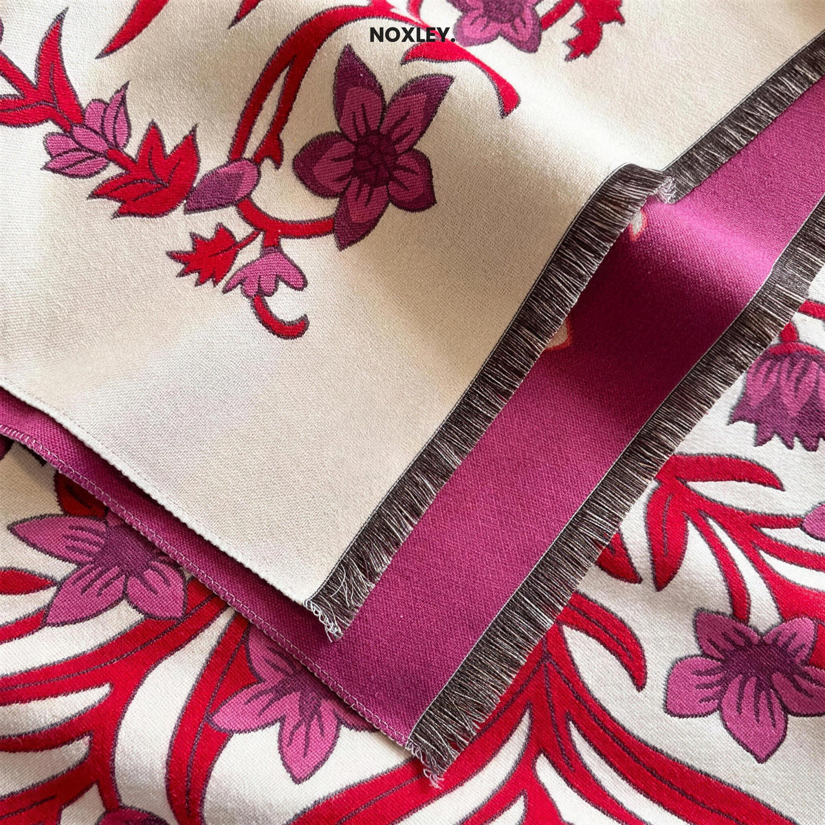 Phoebe - Women's Reversible Floral Jacquard Scarf - image 6