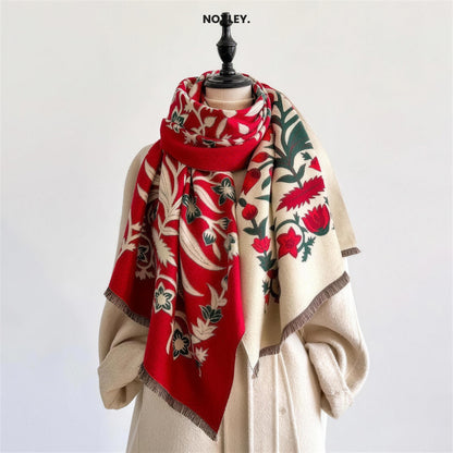 Phoebe - Women's Reversible Floral Jacquard Scarf - image 8