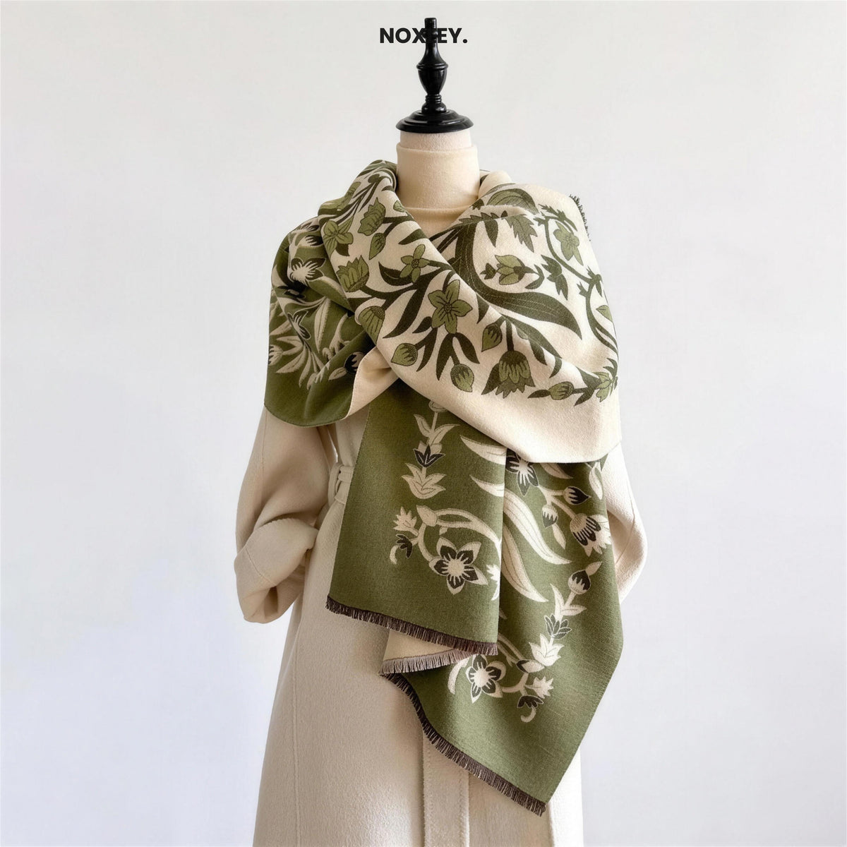 Phoebe - Women's Reversible Floral Jacquard Scarf - image 10