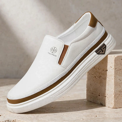 Rory | Men's Leather-Look Slip-On Trainers