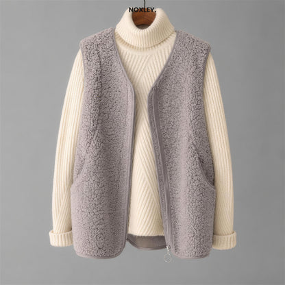 Matilda | Women's Sherpa Gilet - Grey